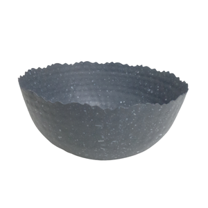Bol de service rond en fer de qualité supérieure placage gris ensemble de 2 bols de vaisselle de grande taille cuisine et table personnalisés - Product Image 1