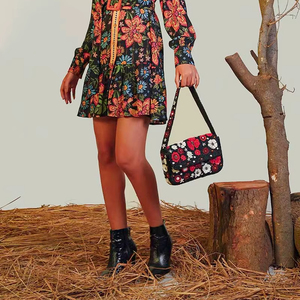 Sac fourre-tout matelassé perlé pour femme sac à main décontracté avec fermeture ouverte et décoration à paillettes pour l'exportation - Product Image 1