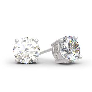Boucles d'oreilles clous Jeulia Vintage en opale et diamant en forme de cœur en or 18 carats - Product Image 1