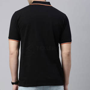 Superventas ligero transpirable para hombre para camisas último diseño patrón sólido tejido de punto 100% algodón manga corta en línea - Product Image 3