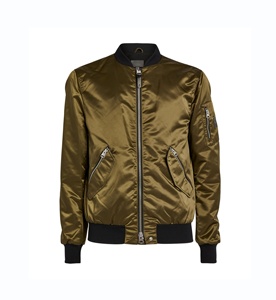 แจ็คเก็ตบอมเบอร์ผู้ชายแบบซิป ผ้าซาติน สไตล์ลำลอง สำหรับฤดูใบไม้ร่วงและฤดูหนาว แจ็คเก็ตนักบินและเสื้อโค้ทสำหรับผู้ชาย - Product Image 1