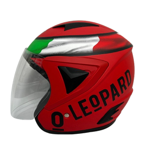 Casque de moto JP13 Leopard de haute qualité | Rouge mat BXP | Certifié SNI | Casque adulte à visière unique - Product Image 2