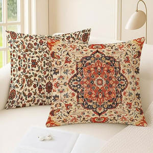 100% Pure Cotton Elegant Patterned <b>Cushion</b> <b>Cover</b> Premium Quality for Home & Office Interiors - Product Image 1