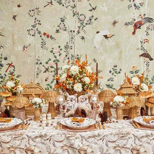 Woodland Feel Rotin Champignon Famille Décoration Chic Style Rotin Champignon Ornement Pour Table - Product Image 2