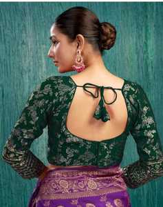 Alta demanda Ropa de fiesta Sin esfuerzo Premium Ready-Wear Diseñador Blusa Colección Banarasi Seda Elegante Elemento de moda vintage - Product Image 2