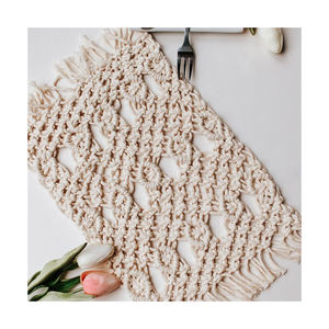 Nouveau Design personnalisé fait à la main décoration de cuisine maison tapis de Table en macramé au meilleur prix - Product Image 1