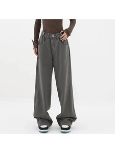 Pantalones cargo de cintura alta para mujer de alta calidad OEM, ropa de calle de moda holgada transpirable, ropa de mezclilla con múltiples bolsillos con solapa, fiestas informales - Product Image 4