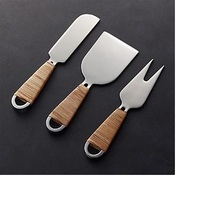 Ensemble de couverts en acier inoxydable écologique de style moderne, 4 pièces, couteau à fromage, fourchette, pour la maison, l'hôtel, le restaurant