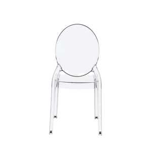 Juego de 4 Sillas Ghost Grandes Transparentes de Acrílico Moderno, Apilables, con Luz y Respaldo, para Comedor, Cocina y Sala de Estar - Product Image 2