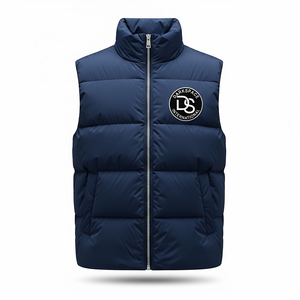 Offre Spéciale hommes décontracté sans manches toile hiver bouffant gilet col rond avec fermeture à glissière coupe-vent vêtements d'extérieur à bas prix - Product Image 6