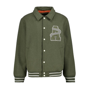 Veste universitaire pour homme, logo personnalisé, motif lettres, broderie hiver, streetwear décontracté - Product Image 1