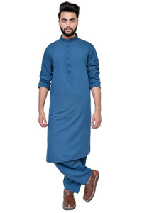 Ropa musulmana islámica de último diseño de alta calidad para hombres Shalwar Kameez con bolsillos laterales Salwar Kameez trajes transpirables - Product Image 5