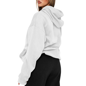 Fabrication de sweats à capuche 100% coton à épaules tombantes pull unisexe personnalisé poids lourd surdimensionné broderie sweat à capuche tricoté sweat-shirt - Product Image 6