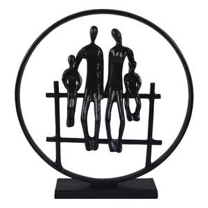 Sculpture en métal poli de conception classique personnalisation illustration abstraite en métal pour la décoration de couloir et d'entrée de salon - Product Image 6