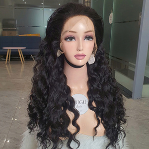 DEEP WAVE CHEVEUX VIERGES COULEUR NATURELLE 26 POUCES PERRUQUE DE CHEVEUX HUMAINS CRUS LACE TRANSPARENTE HD - Product Image 3