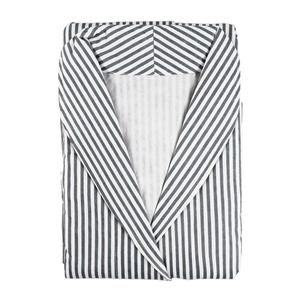 Peignoir de spa jetable rayé bleu et blanc 95 g/m² en non-tissé avec ceinture pour hommes – Fournisseur OEM et marque privée - Product Image 3