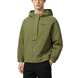 Men's Half Zip <b>Jacket</b> Lightweight And Comforetable Windproof Breathable Hooded Windbreaker For Outdoor Hiking Daily Wear - Product Image 1