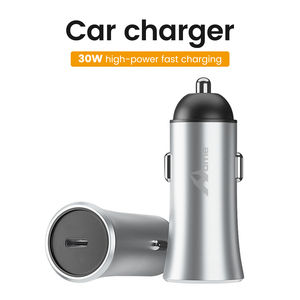 Adaptador de cargador de coche Premium PD30W 3A Silver Type-C para automóviles, adaptador de CC-198 para automóviles - Product Image 3