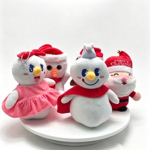Ensemble de peluches de Noël personnalisées, peluche bonhomme de neige, peluche Père Noël, poupées en peluche festives, peluches pour les fêtes d'hiver - Product Image 3