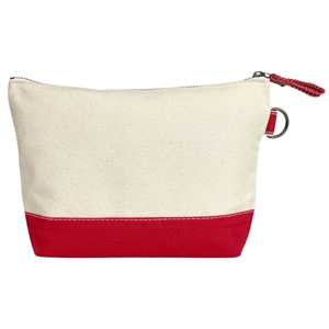 Pochette d'accessoires en cuir rouge de qualité supérieure, pliable, pour articles de toilette et maquillage, pour une utilisation en salle de bain, par US Bags - Product Image 1