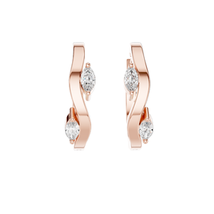 Boucles d'oreilles en diamant CVD cultivé en laboratoire 0,25 CT VVS-VS-EF, or 18 carats, 14 carats, 10 carats et argent 925, or rose, or jaune, or blanc et moissanite - Product Image 1