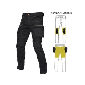 Pantalones protectores para motociclistas fabricados con tela textil con cobertura de armadura de nivel 1 CE. - Product Image 1