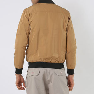 2025-26 Chaqueta de bombardero hecha a medida para hombre de invierno High Street con logotipo personalizado Tela de lona de lana/poliéster de talla grande - Product Image 3