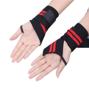 Protège-poignets antidérapants GAF pour la musculation avec fermeture auto-agrippante en polyester et coton, paire pour hommes et femmes - Product Image 4