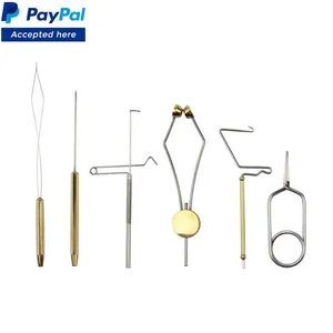 Kit d'outils de liage à la mouche ciseaux d'outils de liage à la mouche bobines en céramique fouet finisseur avec étui d'emballage professionnel par SIGAL MEDCO