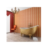 Baignoire en cuivre massif faite à la main avec robinet inclus et accessoire d'égouttage avec fonction de massage inclus