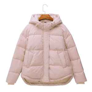 Design haut de gamme femmes hiver doudoune nouveau Style court vers le bas motif à carreaux col montant grande taille respirant doudoune - Product Image 6