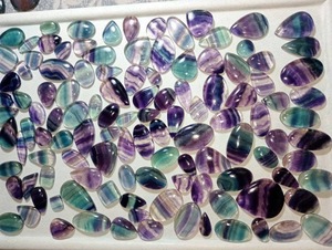 Mayorista 100% Natural AAA + Multi-Fluorita Cabujón Semi-Precioso Cristal de Cuarzo Ópalo Energía Curación Tumbled Accesorios de Joyería - Product Image 3