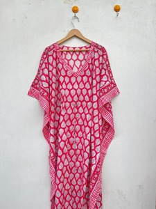 ชุดเดรสคาฟตันผ้าฝ้ายลายดอกไม้สำหรับผู้หญิงชุดเดรสยาวสำหรับเป็นของขวัญชุดเดรสยาวชุดเดรสชุดเดรสชุดคลุมเดินชายหาดพิมพ์ลายโบฮีเมียนมือ - Product Image 5