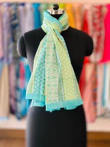 Bufanda de algodón hecha a mano para mujer Handblock estampado floral estola suave y ligera nueva última colección - Product Image 2