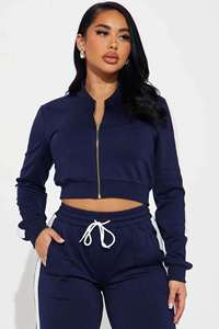 Conjunto Deportivo de 2 Piezas para Mujer al por Mayor, Chándal de Tela de Algodón Largo para Correr, para Invierno - Product Image 2