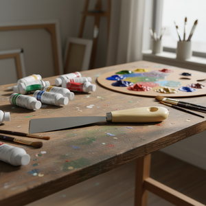 Spatule ovale plate de 50 mm pour peintre – Catégorie de produits : Pinceaux - Product Image 3