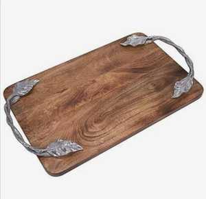 Ustensiles de cuisine Vaisselle Hôtel Home Bar de service Plateaux en bois Plateau rectangulaire artisanal en bois pour le petit déjeuner - Product Image 4