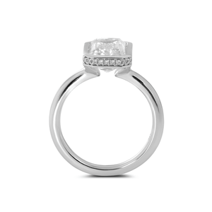 Anillo de Compromiso SHREYA DIAM Platinum con Diamante Tallado en Cruz, Clásico para Mujer, Certificado IGI, Anillo Solitario de Lujo Cultivado en Laboratorio 950 - Product Image 4