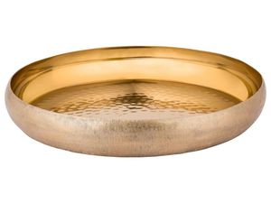 Plateau de service rond en laque en gros avec finition en feuille d'or et d'argent, plateau décoratif artisanal pour table basse, salon - Product Image 3
