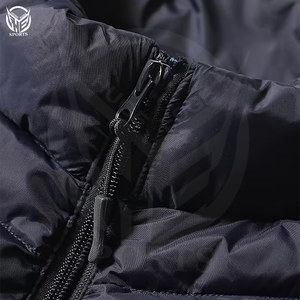 Gilet matelassé coupe-vent à capuche pour homme, rembourré de coton, avec fermeture éclair, 100 % polyester, écologique, séchage rapide, vêtement d'extérieur - Product Image 5