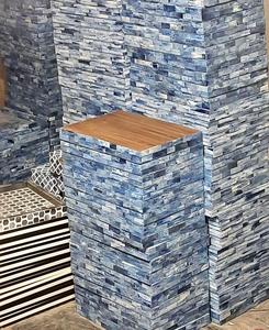 ชุดถาดเสิร์ฟอาหารฝังกระดูกสีน้ำเงินสไตล์วินเทจขนาดใหญ่สองขนาดที่กำหนดเองสำหรับใช้ในบ้าน - Product Image 2