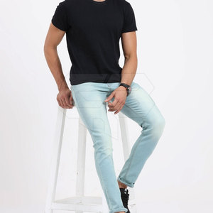 Custom Men's Slim Fit <b>Jeans</b> Pants Top Fashion Casual Cotton Straight Style Hip Hop Feature Made in Pakistan - Product Image 5