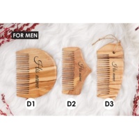 Peines para el Cabello de Madera de Olivo Hechos a Mano ArtisRaw de Primera Calidad, Diseño Rectangular, Estilo Europeo Americano, Duraderos y Ecológicos