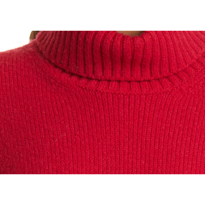 RE/DONE Maglione da Donna alla Moda in Misto Lana, Slim Fit, Collo Alto, Traspirante, Casual, con Decorazione a Bottoni, Lavorato a Maglia, Invernale, Colore Rosso - Product Image 5