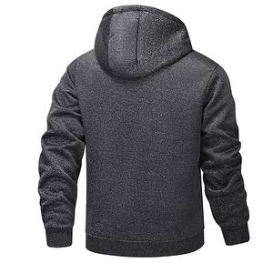 Nuevo Diseño, Chándal de Invierno para Hombre, Peso Medio, con Capucha, para Exteriores, a la Moda, Impermeable, Transpirable, 100% Algodón, Ropa Exterior Informal Sólida de Alta Calidad - Product Image 2