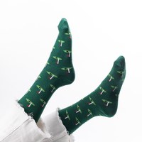 Chaussettes de sport en coton à motifs de golf ODM, design amusant, haute qualité, fabrication sur mesure en usine au Vietnam pour hommes et femmes
