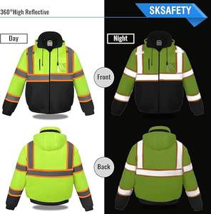 Chaquetas Reflectantes de Alta Visibilidad, Chaqueta Impermeable para Trabajo - Product Image 2