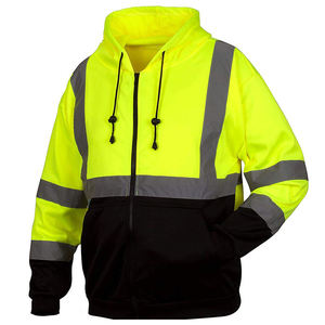 Fleece Pullover Hoodie Reflective Taped Work-Wear Hi Vis Safety Hoodie Worker Hoodie - Product Image 1