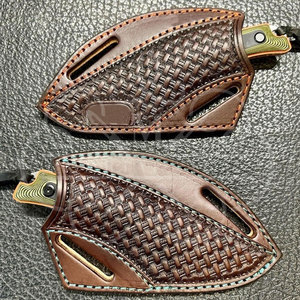 Funda de cuchillo para panqueques con madera, al por mayor precio de fábrica, funda de cuchillos de cuero mecanizada a mano, superventas - Product Image 5