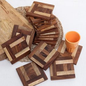 Wholesale <b>Wooden</b> <b>coaster</b> Custom logo Size Natural Cup Mat Acacia <b>Wooden</b> Eco-friendly <b>coaster</b> at Best Price - Product Image 1